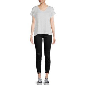 Time and Tru Women's Short Sleeve Textured Top